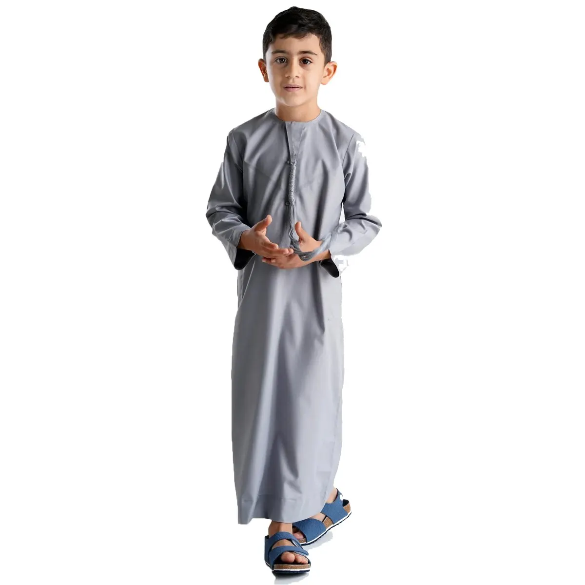 Arab Kandora KIDS KANDORA LIGHT GREY GOLD EDITION